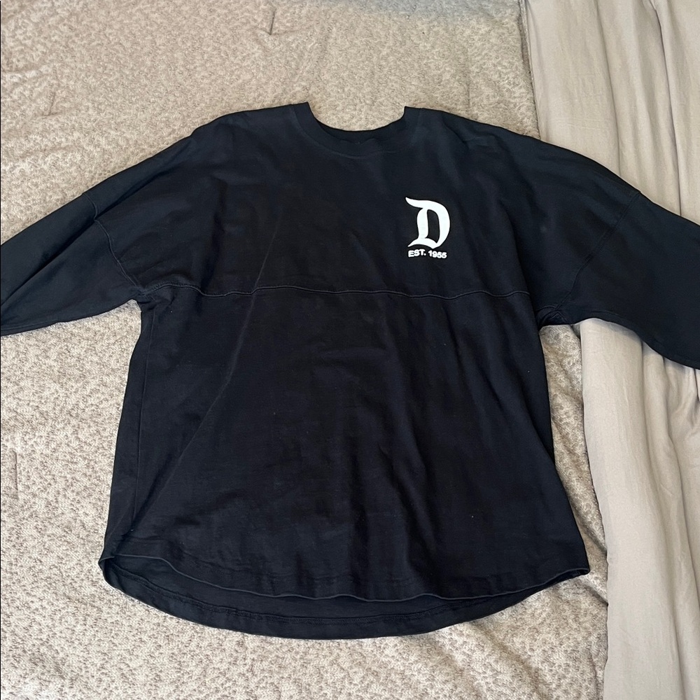 Disney Black Spirit Jersey Tag Detail T-Shirt